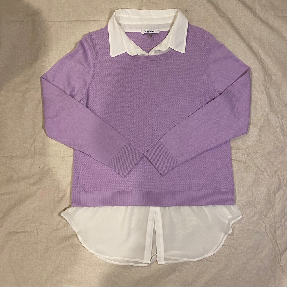 DKNYC Layered Pullover Sweater L NWOT